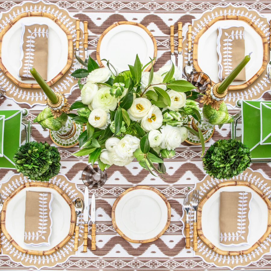 Fidino Geometric Bamboo Starter Plates – Set of 4 - Image 8