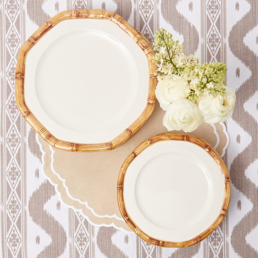 Fidino Geometric Bamboo Dinner Plates – Set of 4 - Image 13
