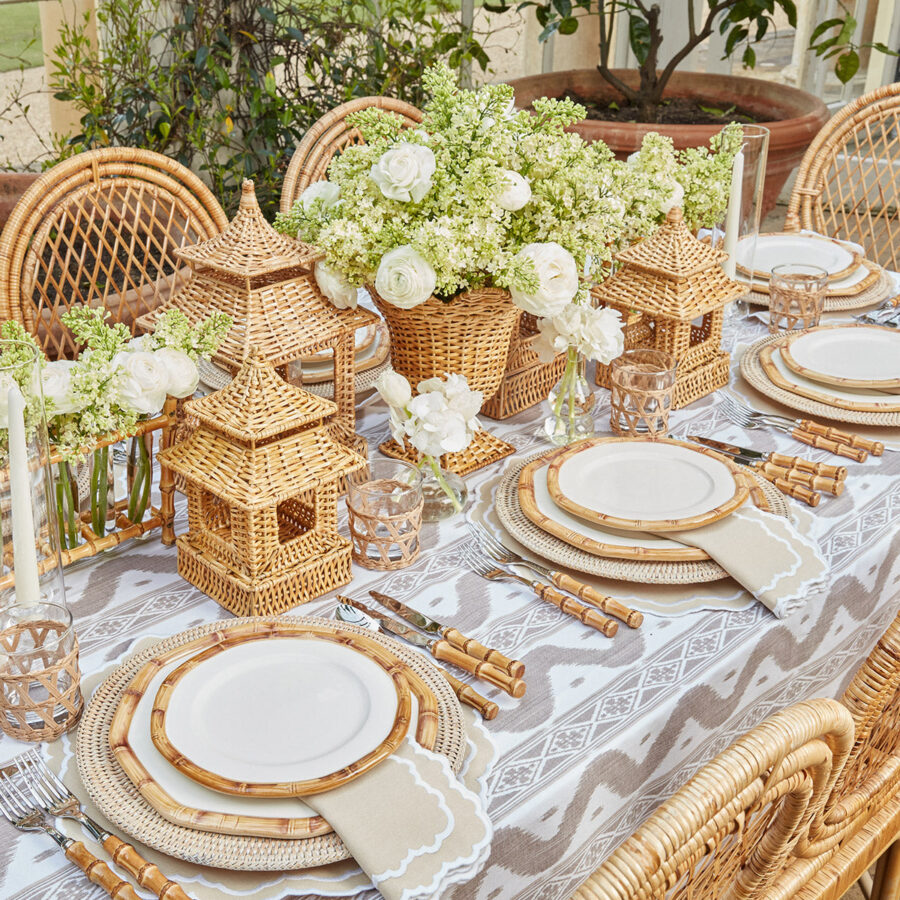 Fidino Geometric Bamboo Starter Plates – Set of 4 - Image 10