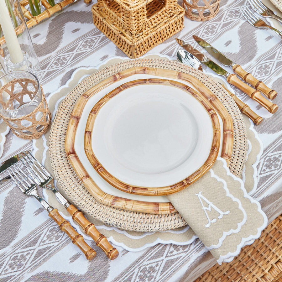 Fidino Geometric Bamboo Starter Plates – Set of 4 - Image 13