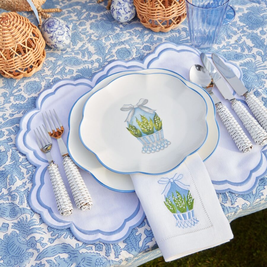 Fidino Scalloped Blue Easter Egg Starter Plates – Set of 4 - Image 7