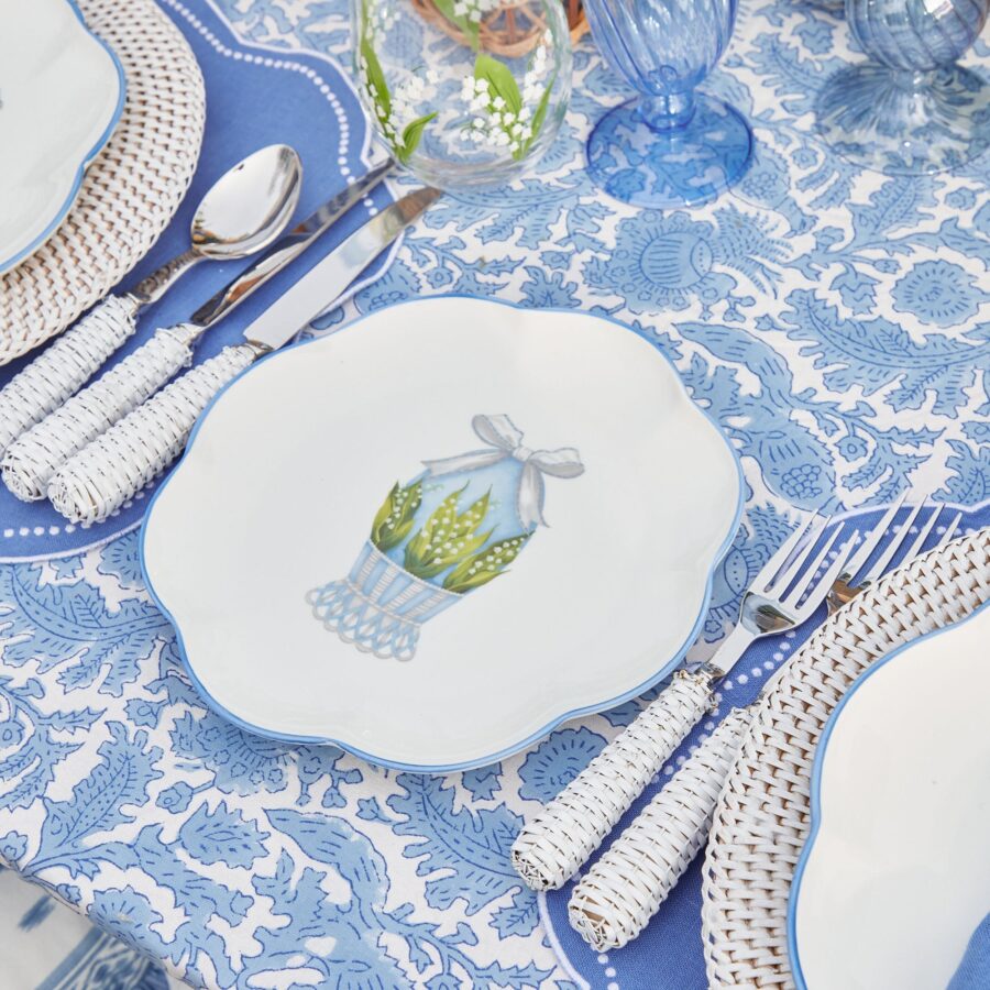 Fidino Scalloped Blue Easter Egg Starter Plates – Set of 4 - Image 5
