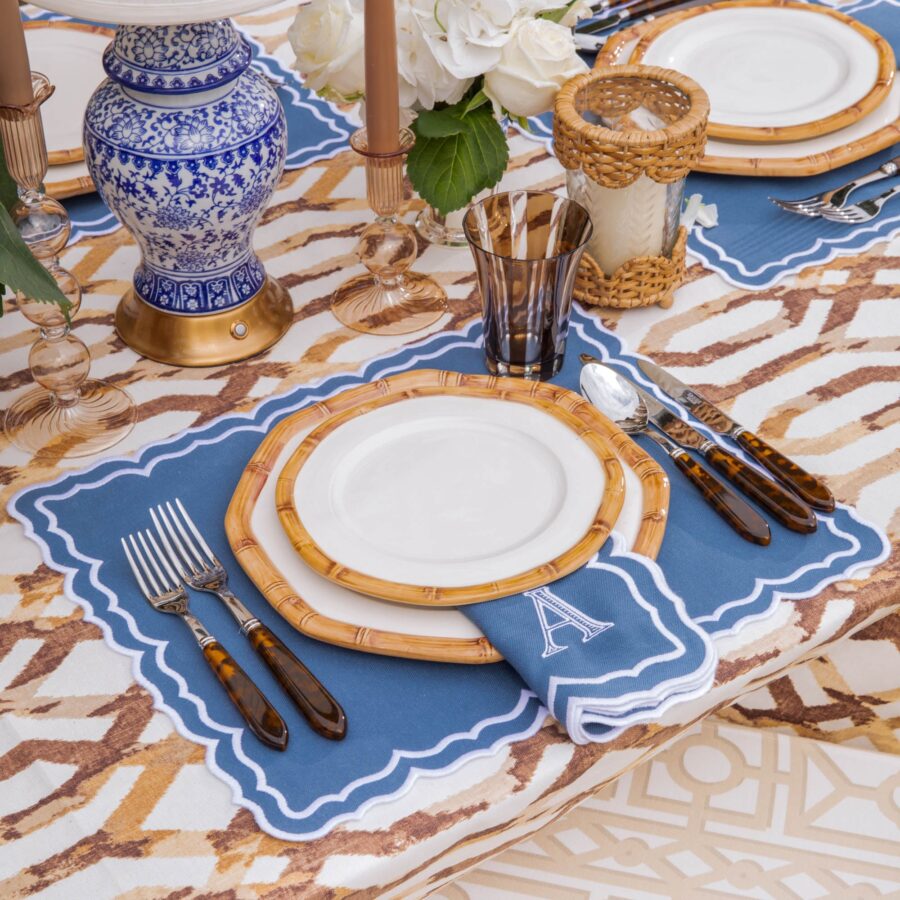 Fidino Geometric Bamboo Starter Plates – Set of 4 - Image 5