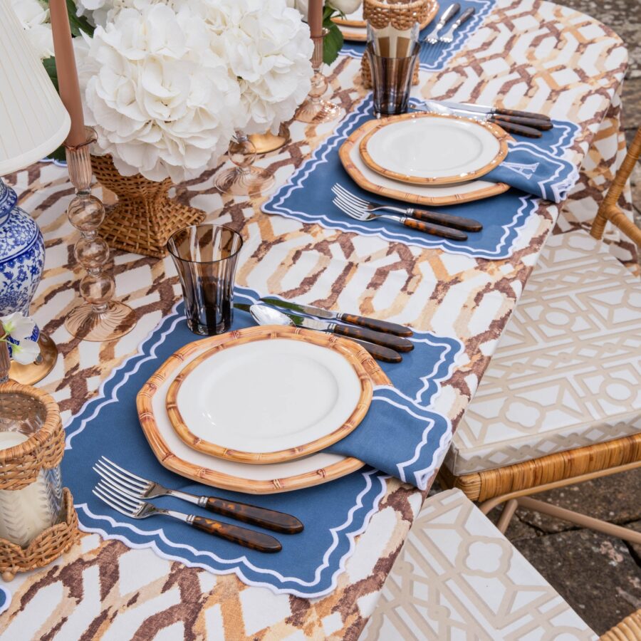 Fidino Geometric Bamboo Starter Plates – Set of 4 - Image 3