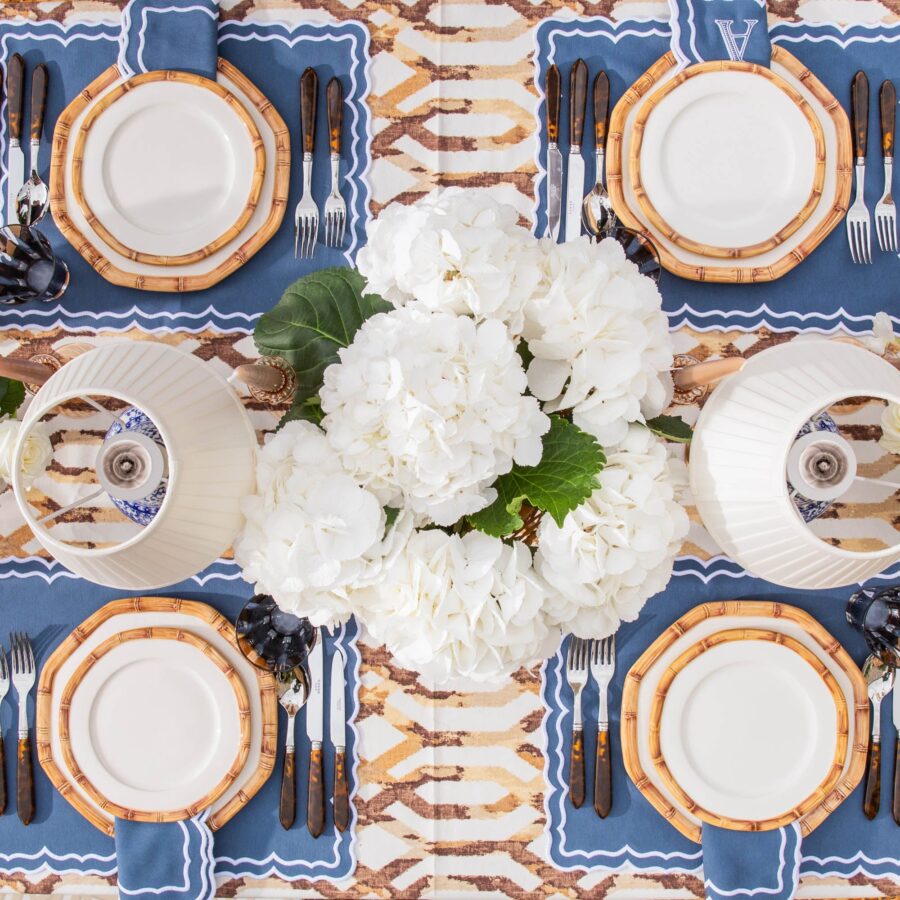 Fidino Geometric Bamboo Starter Plates – Set of 4 - Image 2
