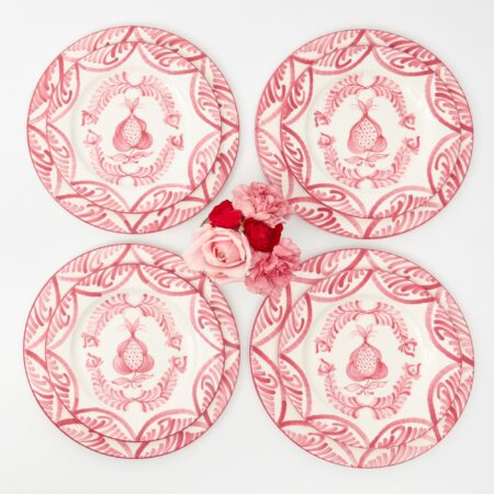 Fidino Pink Melograno Dinner and Starter Plates – Set of 8