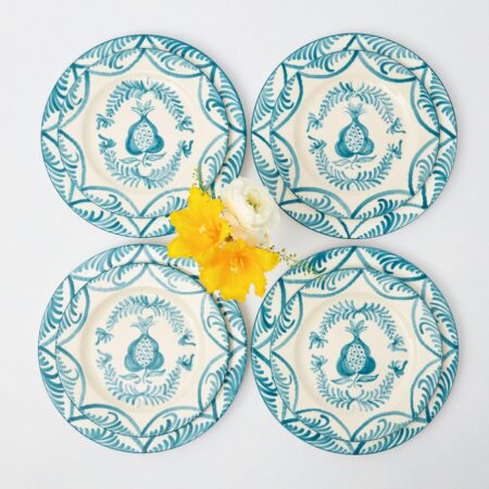 Fidino Blue Melograno Dinner and Starter Plates – Set of 8