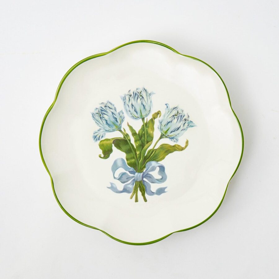 Fidino Blue Tulip Dinner and Starter Plates – Set of 8 - Image 14