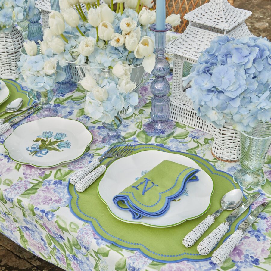 Fidino Blue Tulip Dinner and Starter Plates – Set of 8 - Image 2