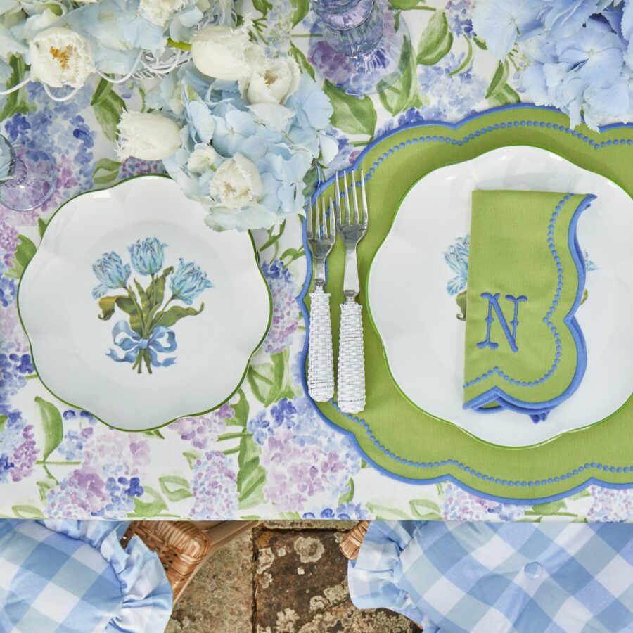 Fidino Blue Tulip Dinner and Starter Plates – Set of 8 - Image 3