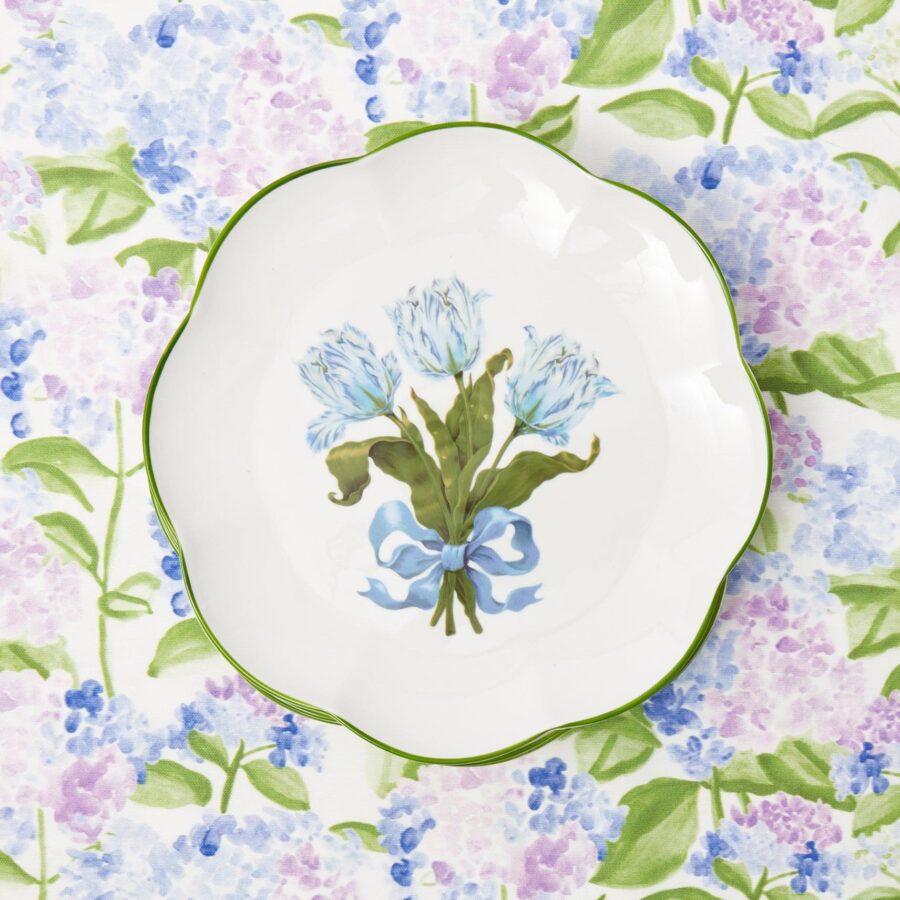 Fidino Blue Tulip Dinner and Starter Plates – Set of 8 - Image 6