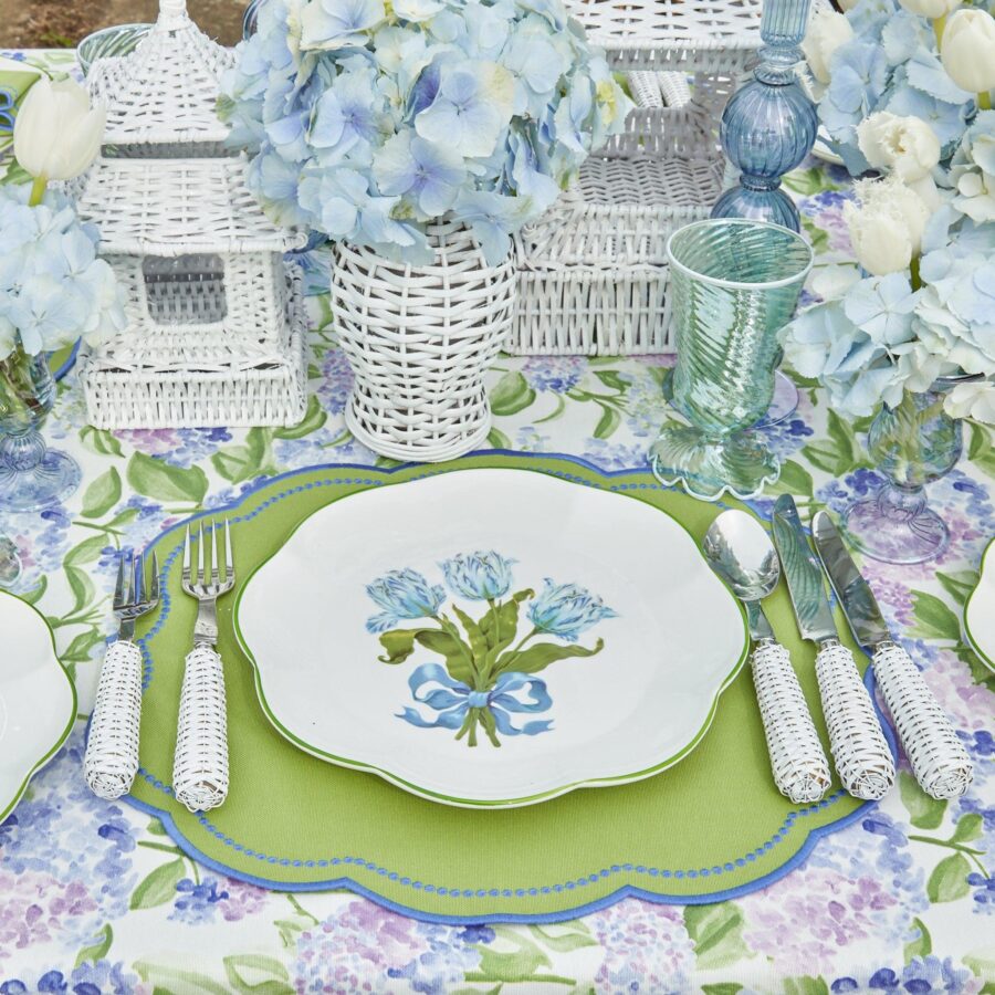 Fidino Blue Tulip Dinner and Starter Plates – Set of 8 - Image 7
