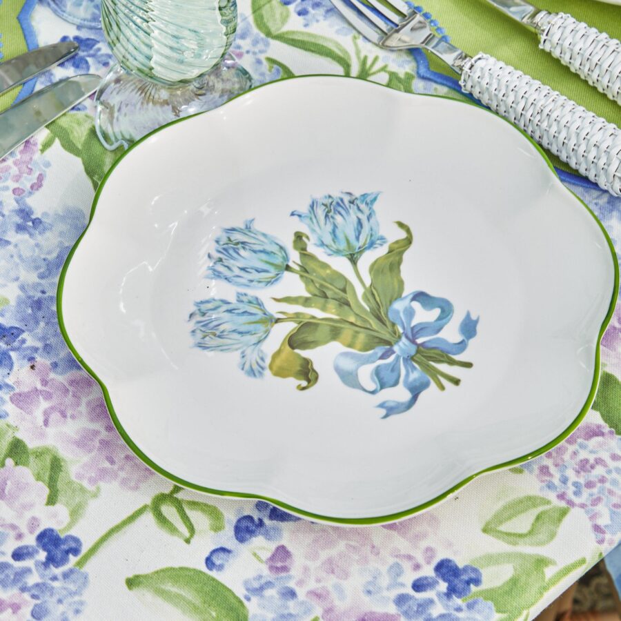 Fidino Blue Tulip Dinner and Starter Plates – Set of 8 - Image 8