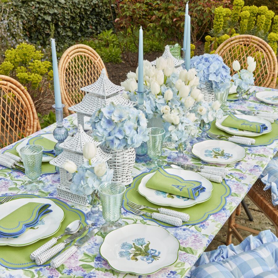 Fidino Blue Tulip Dinner and Starter Plates – Set of 8 - Image 9
