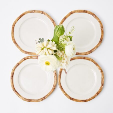 Fidino Geometric Bamboo Starter Plates – Set of 4