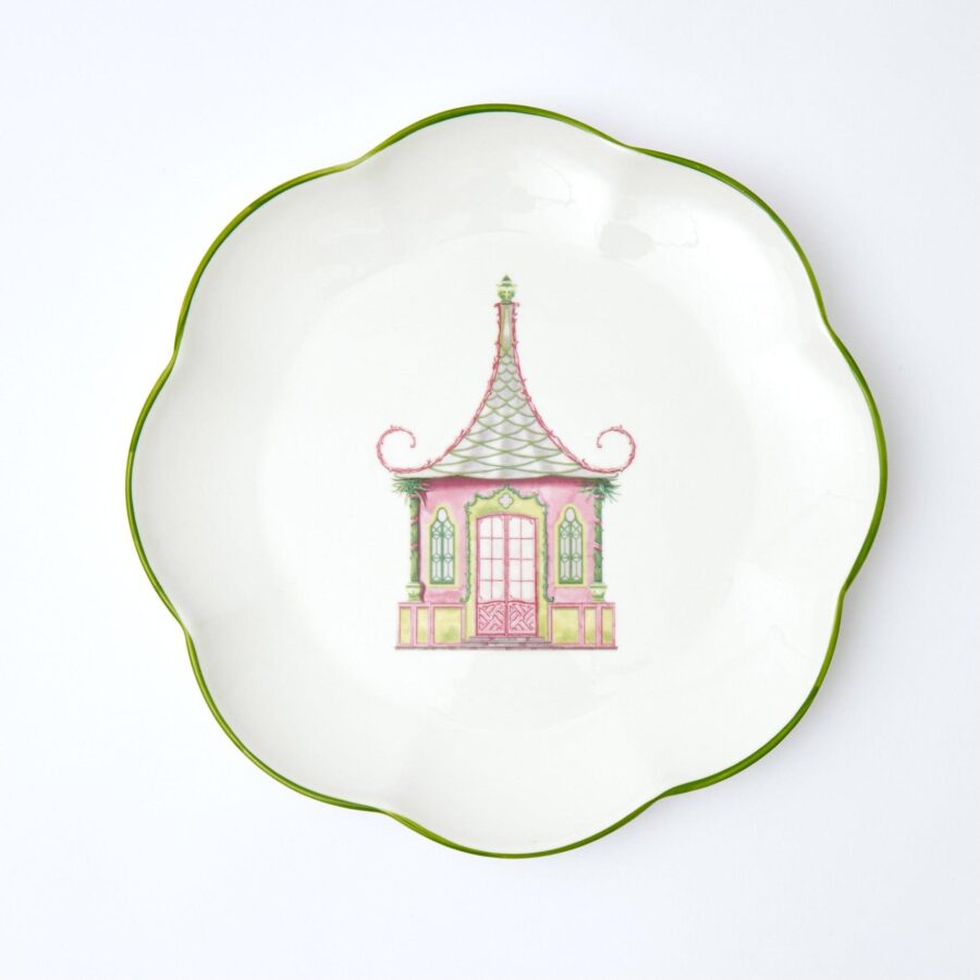 Fidino Pink & Green Pagoda Dinner Plates – Set of 4 - Image 14