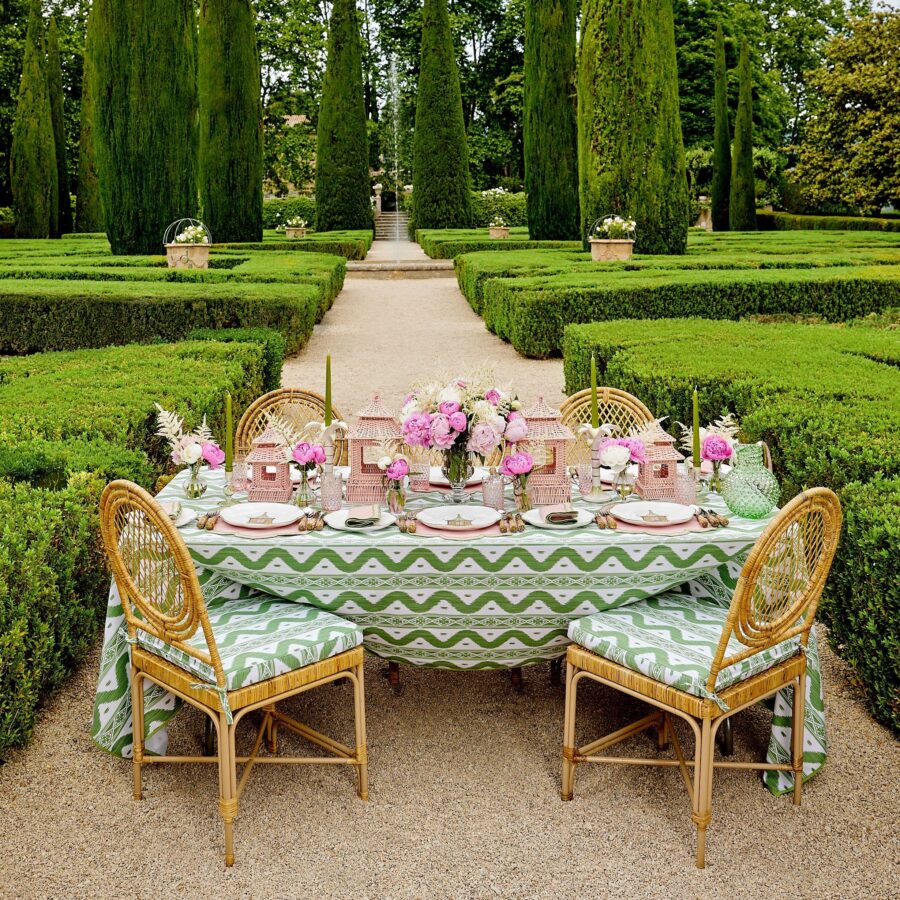 Fidino Pink & Green Pagoda Dinner Plates – Set of 4 - Image 4