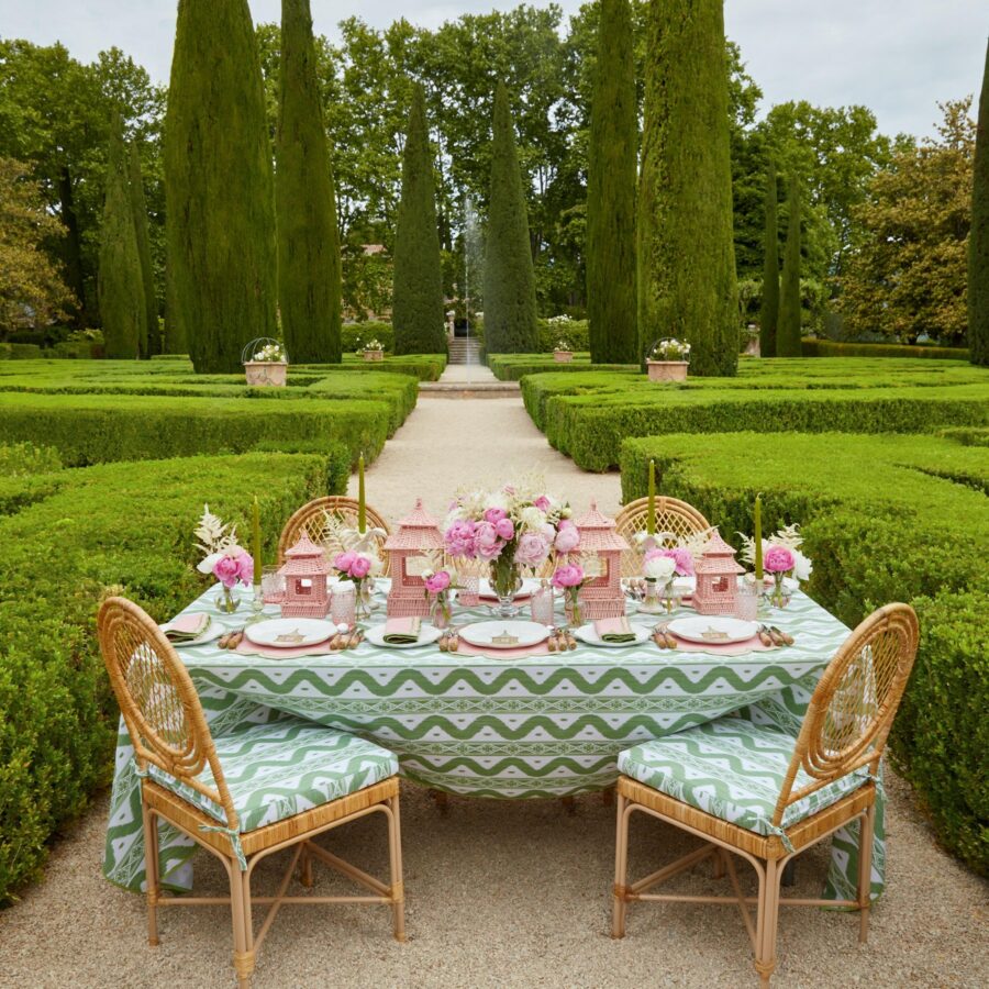 Fidino Pink & Green Pagoda Dinner Plates – Set of 4 - Image 7