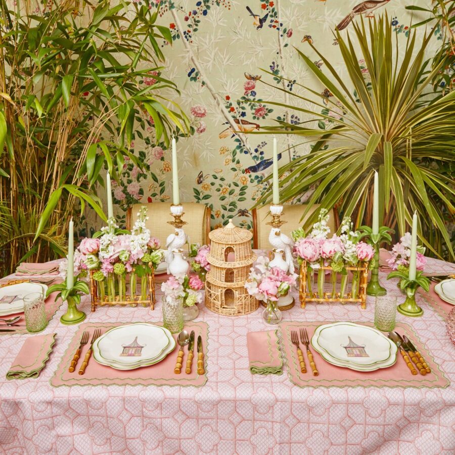 Fidino Pink & Green Pagoda Starter Plates – Set of 4 - Image 22