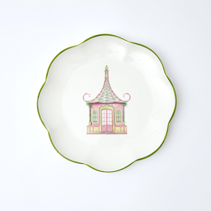 Fidino Pink & Green Pagoda Starter Plates – Set of 4 - Image 8