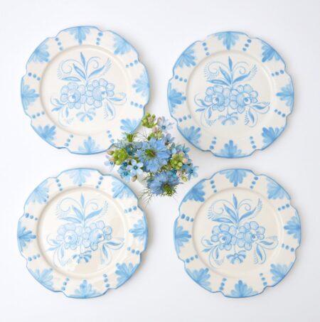 Fidino Seville Blue Gardenia Starter Plates – Set of 4
