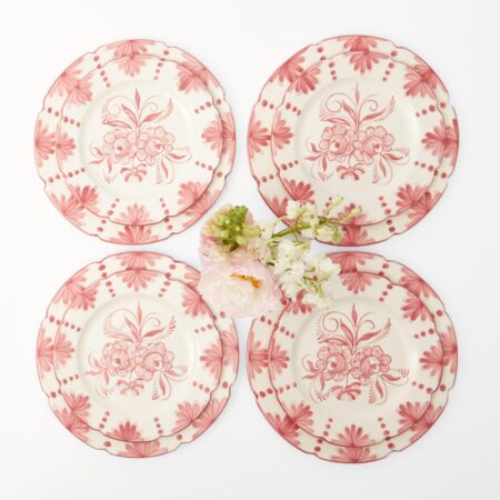 Fidino Seville Pink Gardenia Dinner & Starter Plates – Set of 8
