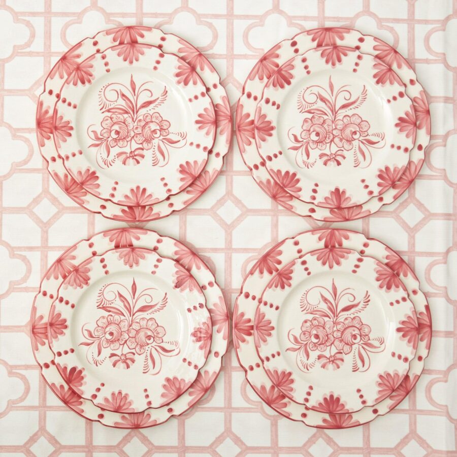 Fidino Seville Pink Gardenia Dinner & Starter Plates – Set of 8 - Image 6