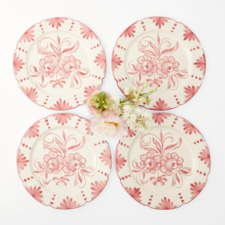 Fidino Seville Pink Gardenia Dinner Plates – Set of 4